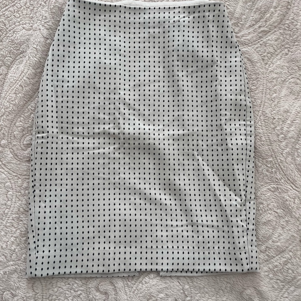 Express Black and White Jacquard Skirt